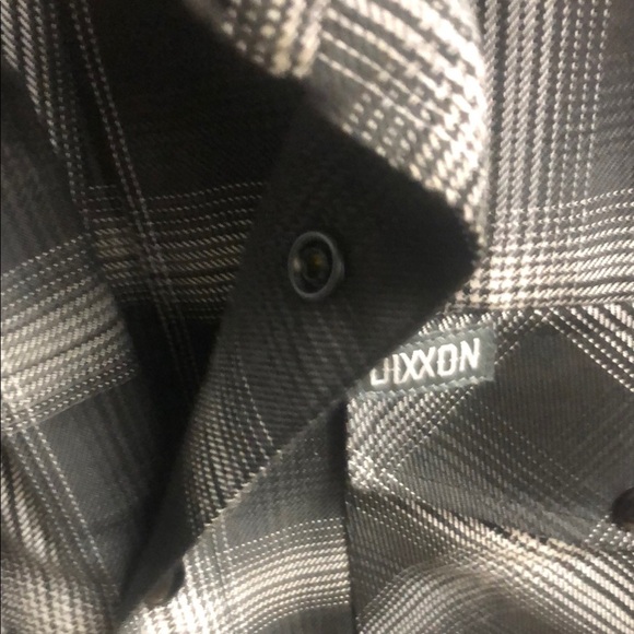 DIXXON “The Static” Black and Gray Casual Button Down Flannel Shirt - Picture 4 of 7